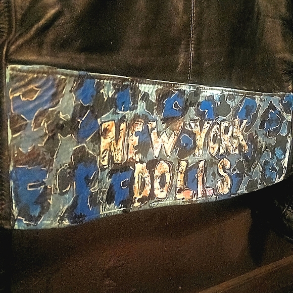 AUTH Punk Studded Leather Jacket worn by member of CA hardcore PUNK band - Picture 5 of 14